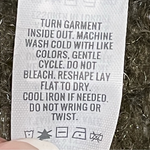 Aerie Oversized chunky knit Cardigan, colorblock, mohair and wool blend, sz S/XS - Picture 13 of 13